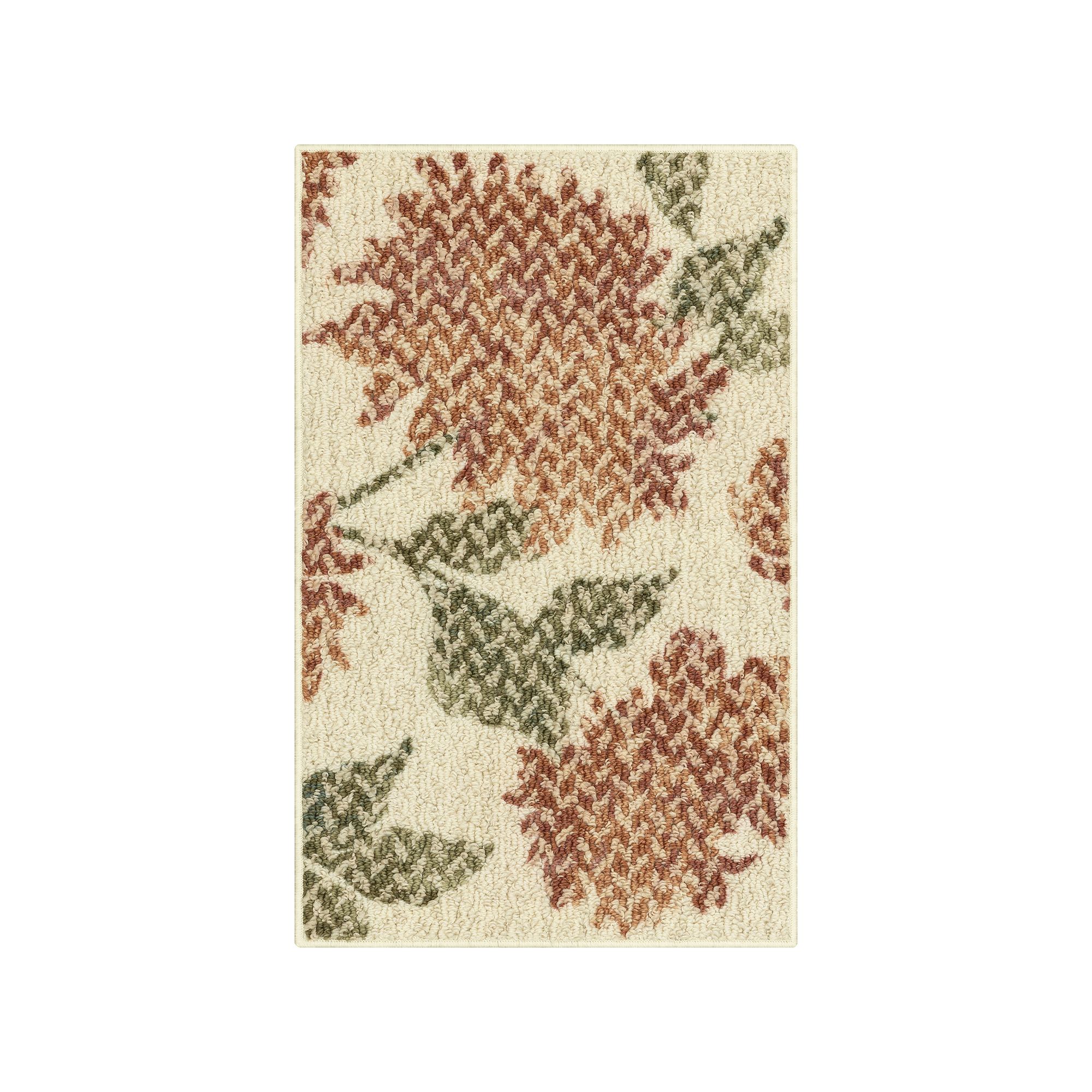 Maples Melrose Overbraid Washable Throw Rug, Red
