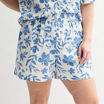 Plus Size Sonoma Goods For Life® Woven Separates Sleep Shorts