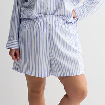 Plus Size Sonoma Goods For Life® Woven Separates Sleep Shorts