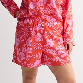 Plus Size Sonoma Goods For Life® Woven Separates Sleep Shorts