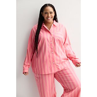 Plus Size Sonoma Goods For Life® Woven Separates Notch Boy Friend Sleep Shirt