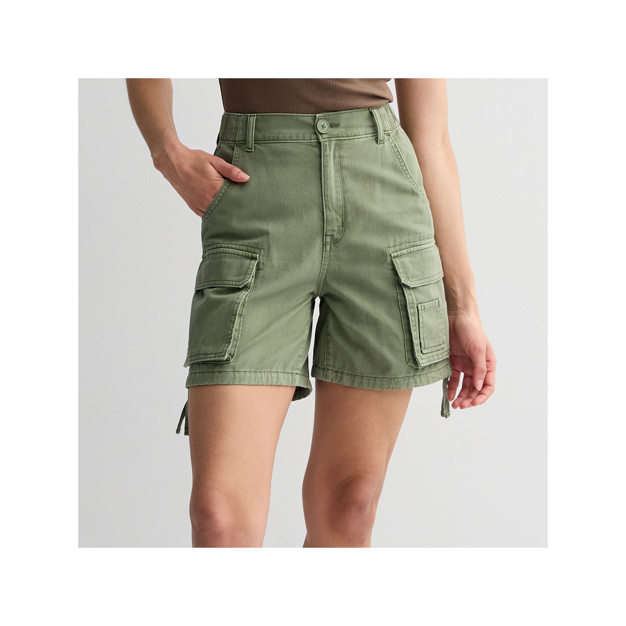 Juniors SO® Baggy Cargo Shorts, Girls, Size: XS, Drew Green