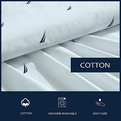 Nautica Printed Percale 100% Cotton Sheet Set