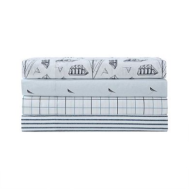 Nautica Printed Percale 100% Cotton Sheet Set