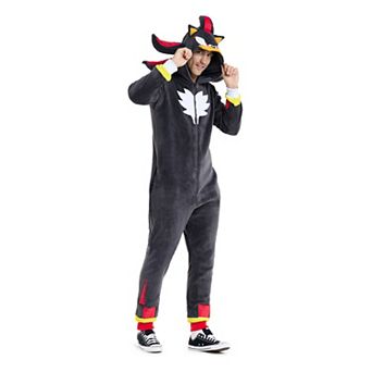 Men's OppoSuits Adult One Piece Suit - Sonic Jumper - Shadow Onesie - Black