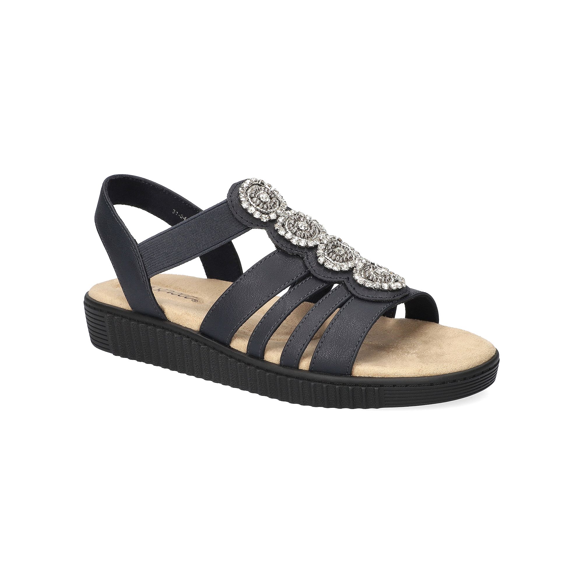 Easy Street Samira Womens Ornamented Platform Sandals, Size: 6 XW, Blue