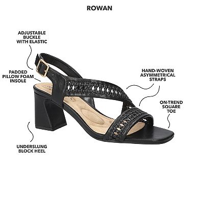 Easy Street Rowan Square Toe Block Heel Women's Slingback Sandals