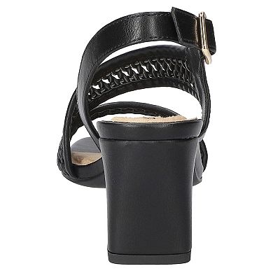 Easy Street Rowan Square Toe Block Heel Women's Slingback Sandals