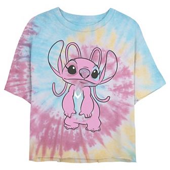 Disney's Lilo & Stitch Big Angel Juniors' Cropped Graphic Tee