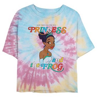 Disney's Princess And The Frog Tiana Profile Portrait Juniors' Cropped Graphic Tee