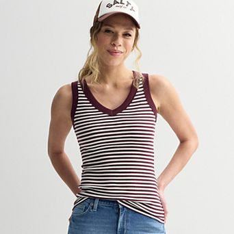 Petite Sonoma Goods For Life® Ribbed V-Neck Tank Top