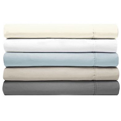 Linum Home Textiles 400 Thread Count Cotton Solid Sateen Sheet Set with Pillowcases
