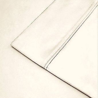 Linum Home Textiles 400 Thread Count Cotton Solid Sateen Sheet Set with Pillowcases