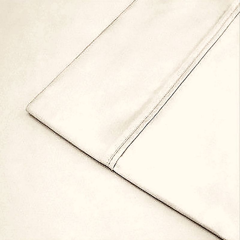 Linum Home Textiles 400 Thread Count Cotton Solid Sateen Sheet Set with Pillowcases, White