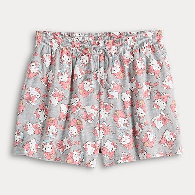 Juniors' Hello Kitty All Over Print Jersey Shorts