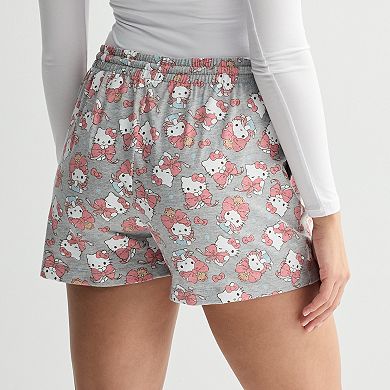 Juniors' Hello Kitty All Over Print Jersey Shorts