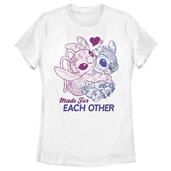 Disney's Lilo & Stitch Made For Each Other Juniors' Graphic Tee