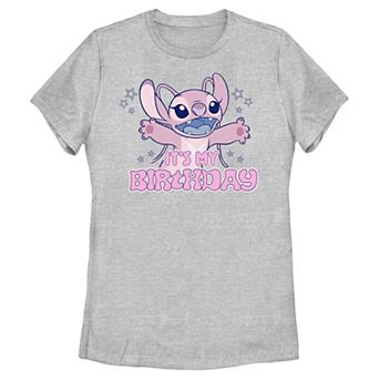 Disney's Lilo & Stitch Angel It's My Birthday Juniors' Graphic Tee