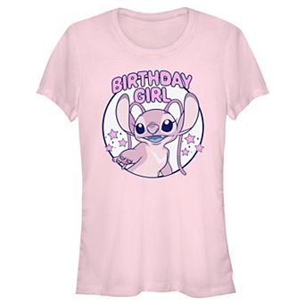 Disney's Lilo & Stitch Angel Birthday Girl Juniors' Fitted Graphic Tee