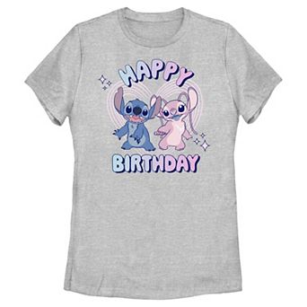 Disney's Lilo & Stitch Happy Birthday Sitch And Angel Juniors' Graphic Tee