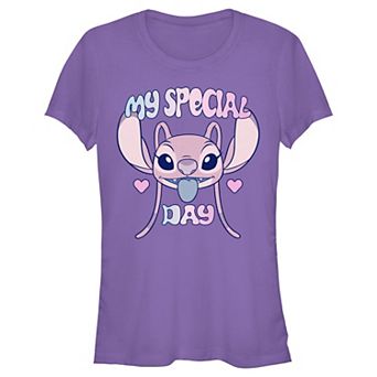Disney's Lilo & Stitch Angel My Special Day Juniors' Fitted Graphic Tee