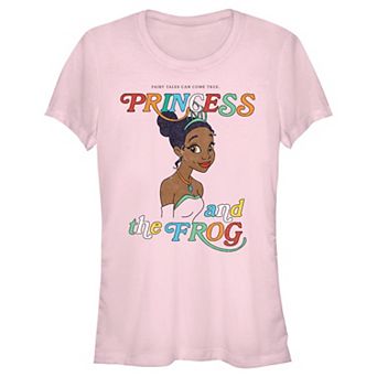 Disney's Princess And The Frog Tiana Fairy Tales Can Come True Juniors' Fitted Graphic Tee
