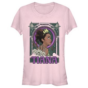 Disney's The Princess And The Frog Tiana's Profile Portrait Juniors' Fitted Graphic Tee
