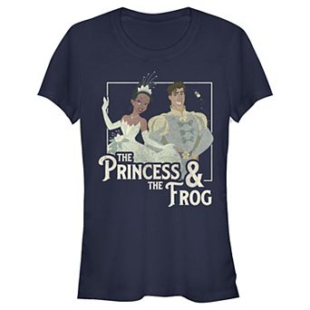 Disney's The Princess And The Frog Tiana And Naveen Royal Portrait Juniors' Fitted Graphic Tee