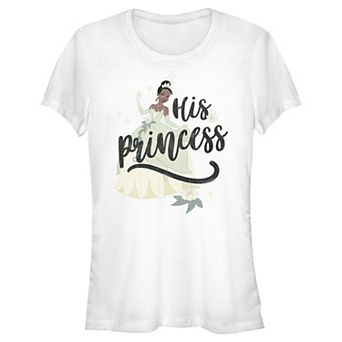 Disney's The Princess And The Frog Tiana His Princess Juniors' Fitted Graphic Tee