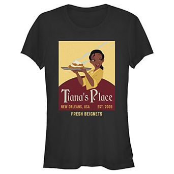 Disney's The Princess And The Frog Tiana's Place New Orleans USA Est. 2009 Juniors' Fitted Graphic Tee