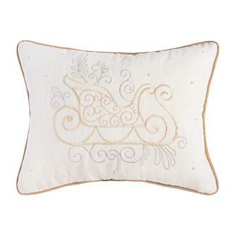 C&F Home Gold Sleigh Christmas Throw Pillow