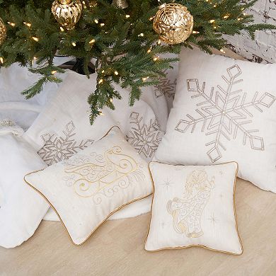 C&F Home Gold Sleigh Christmas Throw Pillow