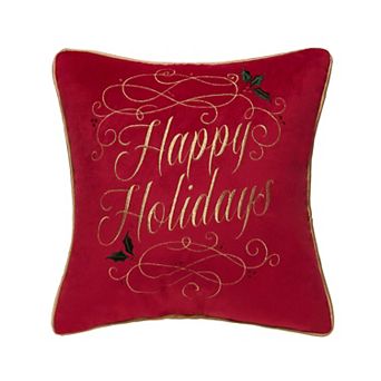 C&F Home Happy Holidays Swirl Christmas Throw Pillow