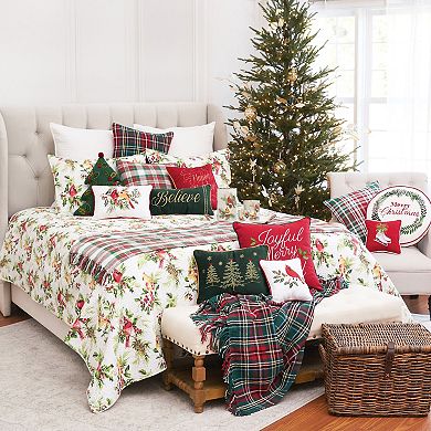 C&F Home Happy Holidays Swirl Christmas Throw Pillow