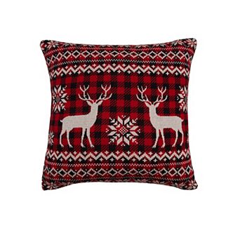 C&F Home Deer Check Christmas Throw Pillow