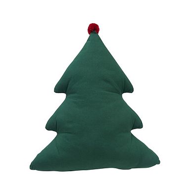 C&F Home Holly Christmas Tree Shaped Throw Pillow