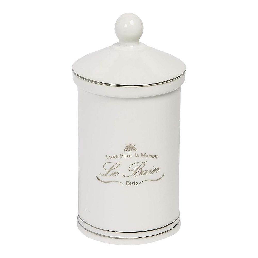 Le Bain Paris Collection Heavy Porcelain Cotton Jar