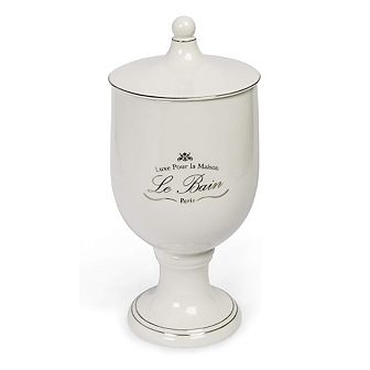 Le Bain Paris Collection Heavy Porcelain Bathroom Storage Canister
