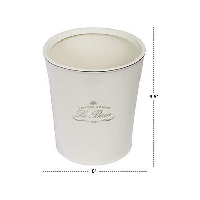 Le Bain Paris Collection Heavy Porcelain Waste Basket
