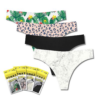 Bonks Seamless No-show Thong Variety Pack