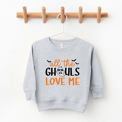 All The Ghouls Love Me Bats Toddler Graphic Sweatshirt