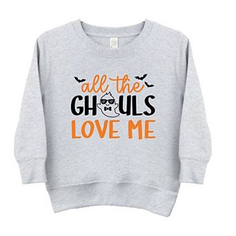 All The Ghouls Love Me Bats Toddler Graphic Sweatshirt