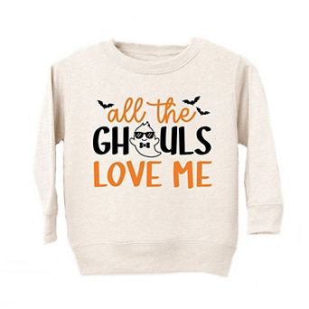 All The Ghouls Love Me Bats Toddler Graphic Sweatshirt