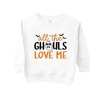 All The Ghouls Love Me Bats Toddler Graphic Sweatshirt