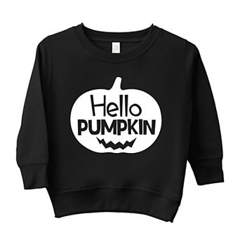 Hello Pumpkin Face Toddler Graphic Sweatshirt