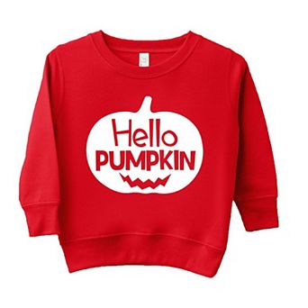 Hello Pumpkin Face Toddler Graphic Sweatshirt