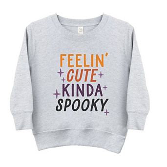 Feelin' Cute Kinda Spooky Toddler Graphic Sweatshirt