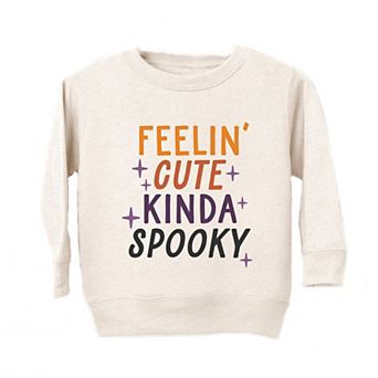 Feelin' Cute Kinda Spooky Toddler Graphic Sweatshirt