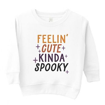 Feelin' Cute Kinda Spooky Toddler Graphic Sweatshirt