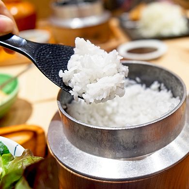 2 Pack Rice Paddle, Silicone Rice Spoon Non Stick Rice Spatula Heat Resistant Rice Cooker Spoon